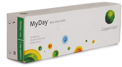 MyDay daily disposable, Tageslinsen weich, 30 Stück / BC 8.40 mm / DIA 14.20 mm / -1.25 Dioptrien
