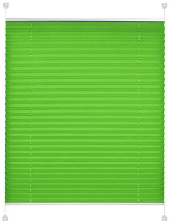TODAMI Plissee Klemmfix ohne Bohren Jalousie Faltrollo Rollo Sichtschutz Grassgrün 85 cm x 220 cm