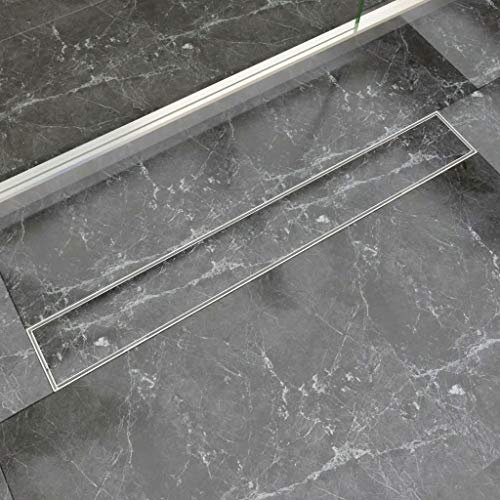 vidaXL Desagüe Lineal de Ducha 830x140 mm Flujo 40 L/min Acero Inoxidable