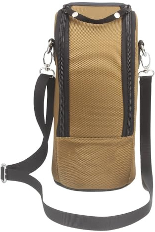 HomyWord DLD-K Padded Thick Water-Resistant Lens Pouch Bag Case for Protect DSLR Camera Lens with Shoulder Strap for Canon 70-200/2.8 / Nikon 70-200/2.8 (Khaki)