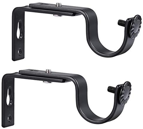 VORCOOL 2pcs Réglable Tringle à Rideau Support de Poteau Draperie Tringle Supports pour Tige 1 Pouce 15-22mm