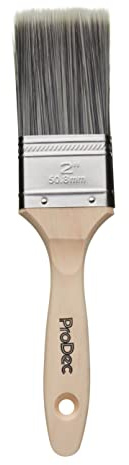ProDec Pennello sintetico per decoratori da 2 pollici per una pittura liscia con pitture a emulsione, lucide e satinate su pareti, soffitti, legno e metallo, 2 50 mm
