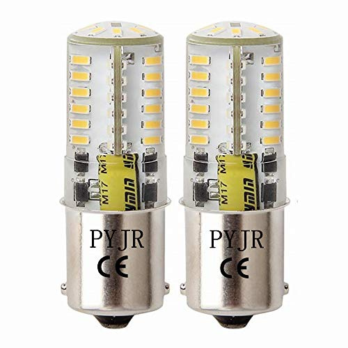 PYRJIN Ba15s LED-lampa 12 V-18 V AC/DC 3 W 1156 glödlampa varm vit 3 000 K 300 lumen, 3014 SMD enkel kontakt bajonett SBC Ba15s 1156 LED ersättning bil RV släpvagn husbil båt gård interiörlampa (2