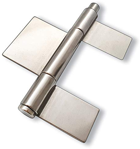 Anschweißscharnier 100 mm mit 3 langen Flügeln und herausnehmbarem Bolzen aus A2 Edelstahl (1 Stück 100 mm)