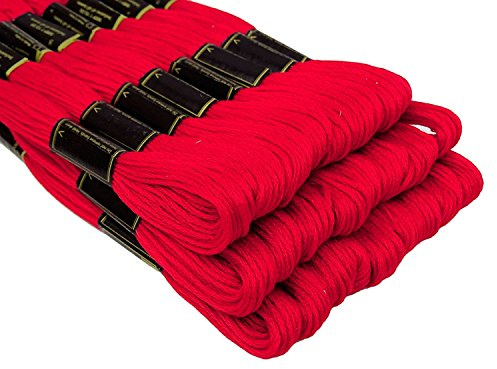 Anchor – Rot (046) – Desi Hawker – Set aus 6-lagigem Baumwollgarn, Knäuel, Kreuzstich, Stickerei, Strickgarn