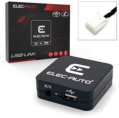 Interfaz USB MP3 FLAC - Auxiliar para el Coche Toyota,Lexus | Cargador | Toma de Corriente | Estuche de empotrar Invisible | Accesorio para la Radio del Coche | Toma de Adaptador de Llave USB
