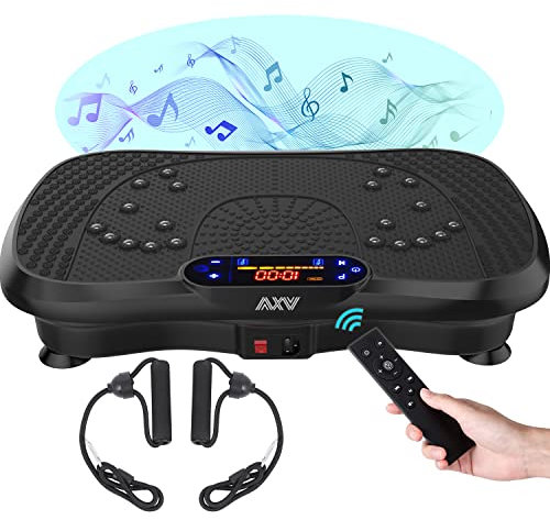 AXV Vibration Plate Exercise Machine Whole Body Workout Vibrate Fitness Platform Lymphatic Drainage Machine for Weight Loss Shaping Toning Wellness Home Gyms Workout