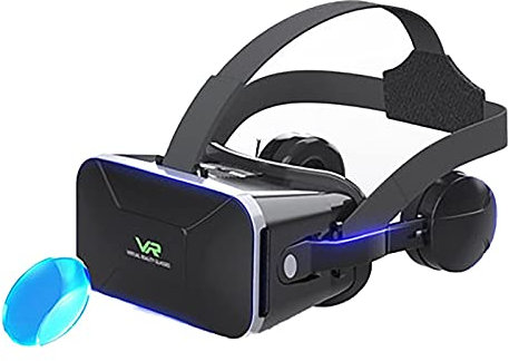 Auriculares VR Gafas Realidad Virtual Auriculares Sonido Estéreo con Auriculares Realidad Virtual con Control Remoto Compatible con Mando Distancia Juegos Películas 4.7-6.5 Pulgadas Teléfono