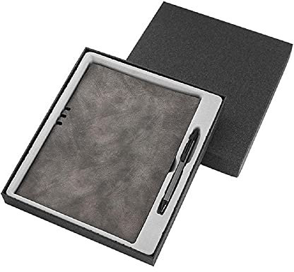 A5 Notebook Verdickte benutzerdefinierte gedruckte Logo Notizblock Arbeit Super dickes Business Office Briefpapier Leder Tagebuch Notebook Notizbücher-B5 dunkelgrau._Geschenkbox