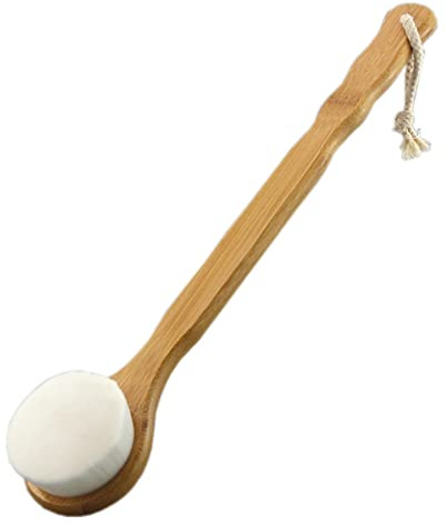 Badebürste mit langem Griff, weicher Duschschrubber, Körperreinigungsbürste, Badezimmerzubehör, Bad-Tools, Reinigung (White)
