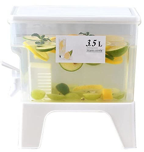 Drink Dispenser 3.5l Water Jug with Faucet Refrigerator Cold Drink Dispenser Plastic Lemonade Dispenser