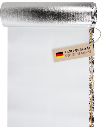 4x Alfa PE-Trittschalldämmung ALU SK 25m² – Alu-kaschierung (100 m²) | Profi-Qualität - Für Fertigparkett-, Kork- und Laminatfußböden - Mit Aludampfsperre und Selbstklebestreifen
