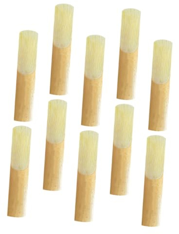 Altsaxophonblätter Stärke 2, 5 Ersatzblätter für Saxophon | Khaki, Bambus, Leicht, Einfache Montage, für Anfänger und Profis, 10 Stück-pack