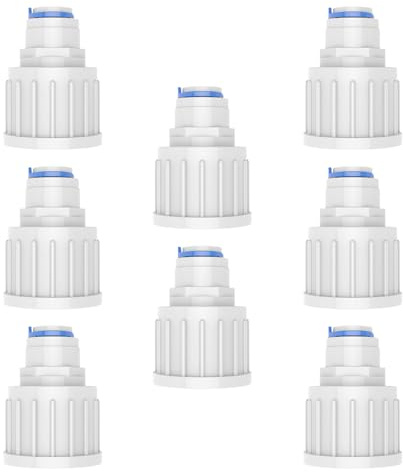 PAROAD 8 PCS I-Form Quick-Fitting, 3/4 Zoll Weiblich auf 3/8 Zoll Push-Fit Schnellanschluss für Wasserfilter Schlauch, Umkehr-Osmose, Wasser-Installationen (3/4 auf 3/8 Zoll (19,05mm auf 9,53mm))