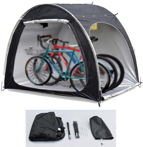 Generic Abri de Rangement extérieur imperméable pour vélo, Tente de vélo avec Plancher Accessoire extérieur, Housse de Rangement d'outils de Jardin,200×80×165cm