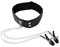 Adjustable Leather Collar Choker Necklace with Metal Nipple Clamps Non-piercing Nipple Jewelry with Chain Necklace for Couples, Breast Clip Toys for Flirting, Comfortable Silicone Clips (Black)