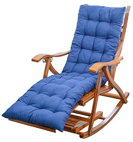 GLOBEXSS Schaukelstuhl Garten Holzliege Outdoor Sonnenliege Klappbar - Klappbare Liege mit Verstellbarer Rückenlehne und Dehnbarer Fußstütze und Massagebrett - Belastbar 200kg