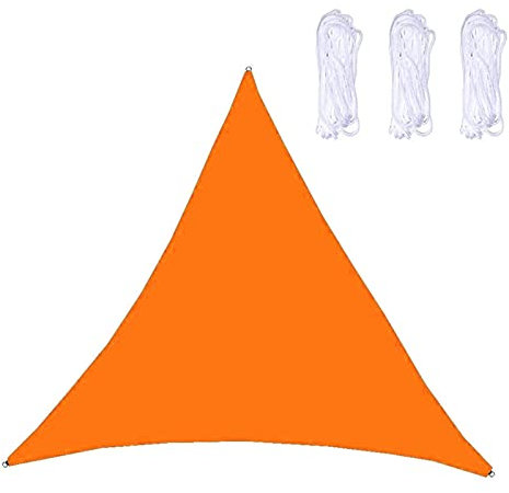 Vela ombreggiante Triangolare 4x4x4 m Impermeabile,Tenda da Sole da Giardino,tettoia Rettangolare Esterna Impermeabile con Un Set Completo di Kit di Fissaggio con Corde,per Prato Esterno da Giardino
