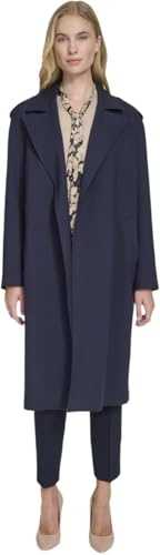 Tommy Hilfiger Ponte Trenchcoat für Damen, Mitternacht/Ausflug, einfarbig (Midnight//Getaway Solids), M