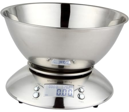 ABOOFAN 1 Ensemble De Balance Électronique De Haute Précision Accessoire De Cuisine Bol En Acier Inoxydable Pour Une Alimentation Saine