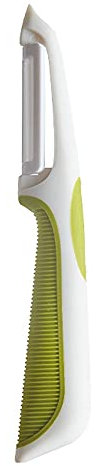 SHOUKAII Pelaverdure Pelapatate Multifunzionale con Lama in Ceramica, Manico Antiscivolo, Cucina Domestica, pelapatate da 18,4 cm