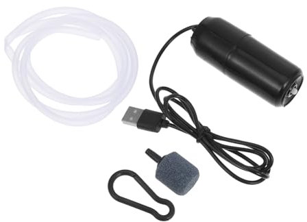 YARNOW 2 Sätze Sauerstoffpumpe Belüfterpumpe USB Aquarium Luftpumpe USB-Belüftungspumpe Aquarium Aerator Pumpe klein winzig wasserpumpe USB-Luftpumpe Pumpe mit Luftschlauch Stein Black
