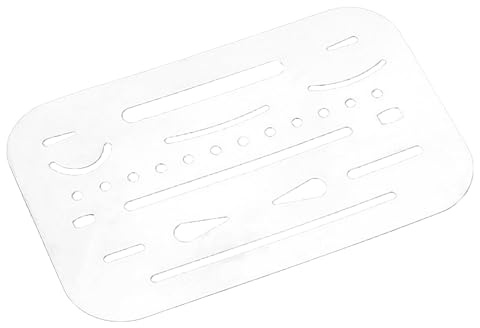 Ksikdeg Radierschild Edelstahl Zeichenschablone Schild Zeichenwerkzeug Metall Radiergummi Schild Werkzeug zum Zeichnen