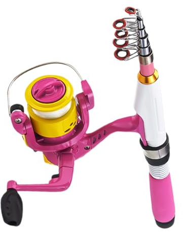 Rod und Spule Combo – Tragbares Teleskopstangen-Set, kleines Baitcasting-Ausrüstungs-Set | kompaktes Reise-Angelwerkzeug, zusammenklappbare Auffangwanne für den Bachlauf Lake River, Equipment