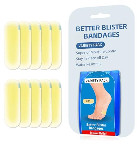 Blasenpflaster Ferse Hydrokolloid Pflaster,10/12Stück Wasserdicht Gel Pflaster Blasenprävention,Ferse Blasenpflaster Wandern für Zehen und Finger Vorfuß Ferse Fersenschutz Schutzhaut (10 Stück D)