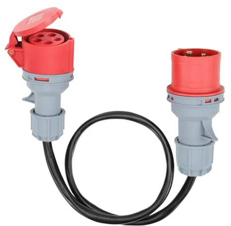CHRI Starkstrom Adapter CEE Adapter 32A auf 16A, 100cm | CEE Starkstromkabel 5G2,5mm² 16A 415V, 5-polig, IP44, für Camping, Wohnwagen, Baustelle und Werkstatt(100CM)