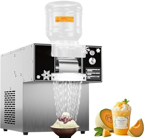 Sunseota Máquina Comercial de Hielo en Copos de Nieve, máquina Coreana Bingsu, trituradora de Helado con Velocidad Ajustable, Ice Maker Machine máquina para raspar Hielo, máquina para raspar Hielo