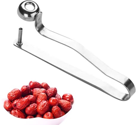 Kirschentkerner-jujub-Kernerner, Frucht-Edelstahl für Kirschen und Datteln | Wiederverwendbares Gerket Werkzeug, Kirschkernentferner, Fruchtkernentferner für Küche und Haushalt