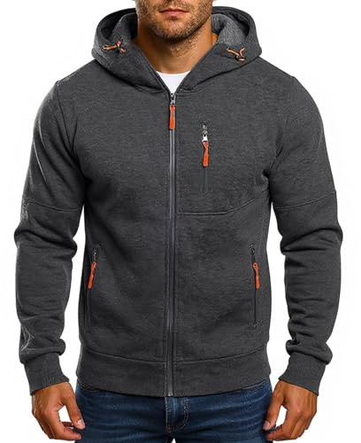 uxxnjfg Sudadera Hombre con Capucha Chaqueta Invierno Deportiva Entretiempo Básica Hoodie Sudaderas Ropa De Trabajo Termicas Casual Sweatshirt