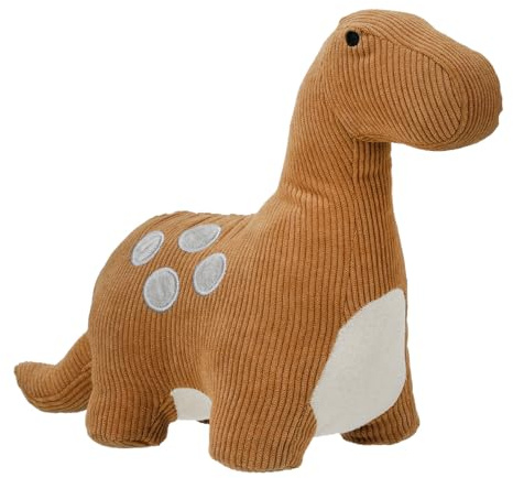 Lukki Dinosaurier Türstopper aus Cordstoff, 38 x 14 x 25 cm, Hellbraun