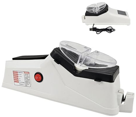 Aiguiseur Couteaux Electriques, Affûteuse À Eau Pour Couteaux De Cuisine, 5 Secondes Pour Affûtage Rapide, Aiguiseur Professionnel Multifonction Avec Couvercle De Protection 22x 9cm