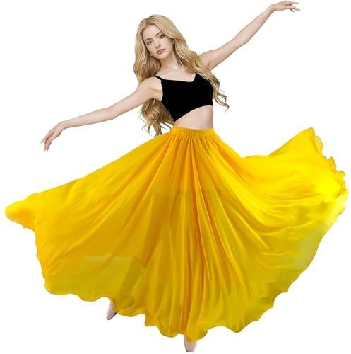 Bauchtanz Rock Damen Bauchtanz Kostüm Tänzerin Chiffon Röck Swing Langer Rock Festival Performance Kleidung