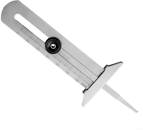 Jauge de profondeur de roulement de pneu en acier inoxydable pour pneus de voiture, outil de mesure de vernier avec échelle de 0 à 60 mm, 0 à 50 mm, 0 à 30 mm, argent (0-60 mm)