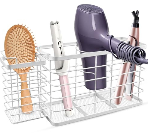 MOXYOY Hairdryer Holder Wall Mounted, Multifunctional Straightener Holder
