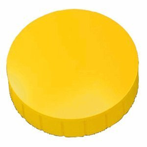 30x Magnete, Gelb Ø 32mm, Haftmagnete für Whiteboard, Kühlschrankmagnet, Magnettafel, Magnetwand, Magnet Rund