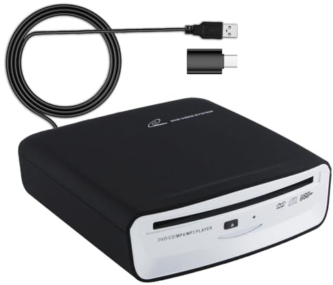 OAUW USB External Car Universal CD Player USB Connection Portable CD Player for Car Android Navigation/TV/MacBook pro/Laptops Desktops with Plug and Play
