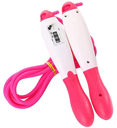 DUORUI Springseil für Erwachsene und Kinder mit Zähler Fitness Speed Springseil verstellbar rutschfester Griff für Übungen Gewichtsverlust Sport Training rose
