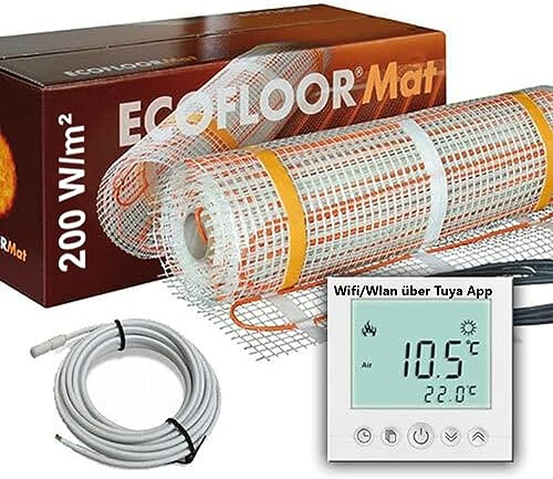 400 Watt PREMIUM Fußbodenheizung elektrisch Fliese Bad Heizmatte Thermostat 2,0 m²