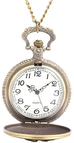 Hemobllo Montre De Poche Rétro Quartz Collier Femme Bijou Portable avec Chaîne Montre Vintage Légère pour Usage Quotidien Et Décoration Style Pendentif pour Amatrices De Mode
