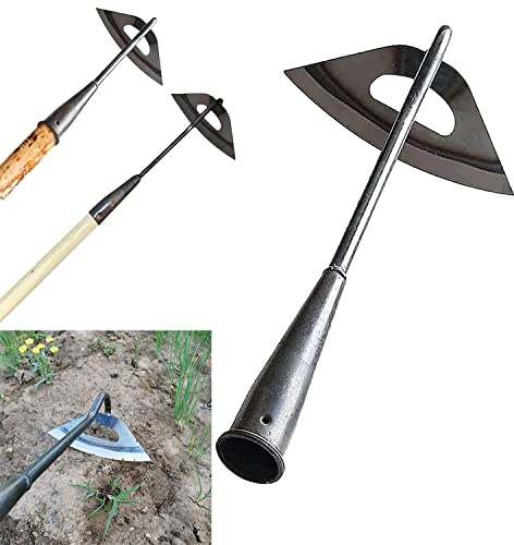 Gardening Tools Hollow Hoe, All-Steel Hardened Hollow Hoe, Sharp Edge Garden Weeding Tools, Hoe Garden Tool Hand Shovel Weed Puller for Backyard Loosening Farm Planting Weeding (For Long Handle)
