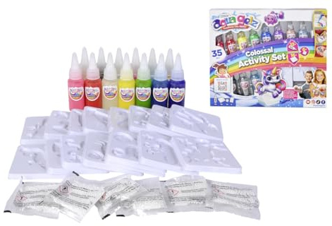Simba 106322566 - Aqua Gelz Colossal Set, Bastelset, Kreativ, 13 Flaschen Farbgel, je 30ml, 16 Formen, 6X Wasserzusatz, ab 8 Jahren