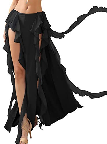 ROYAL SMEELA Bauchtanz Rock Chiffon Damen Bauchtanz röcke lang Bauchtanz kostüm für Frauen Bauchtanz Outfits Bauchtänzerin Rock Bauchtanz Outfits Sexy Bauchtanz Übungskleidung Bauch tanzen Kostum