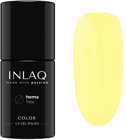 INLAQ® UV Nagellack Gelb - 6 ml Hema Free - Langlebiger UV Lack - Nail Polish - Pastelove Kollektion - Gelnägel - Shellac Gel - Gellack ohne Hema | 1019- Mango Lassi
