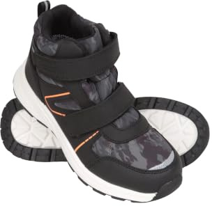 Mountain Warehouse Jupiter Kids Adaptive Waterproof Walking Boots - Trainer Shoes with Adjustable Straps for Boys & Girls Orange Mix Kids Shoe Size 12 UK