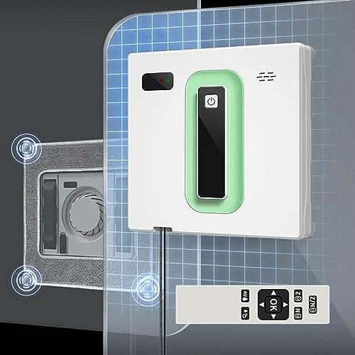 QJJML Robot Pulitore di Finestra con Spruzzo d'Acqua, Vetro Elettrico Che Pulisce Robot, Aspirazione di Vuoto 2500pa, per Le Finestre Alte All'aperto Dell'interno