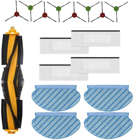 GYing Zubehör für Yeedi Vac Max,Vac Hybrid,DVX34 Vac Station K760 Ecovacs Ozmo Deebot T8 AiVi N8 Pro +Wischtucher Filter Rollbürsten Hauptbürsten Seitenbürsten
